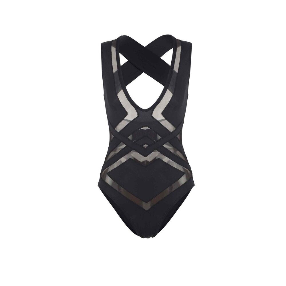 OYE Swimwear Bane Deep V One Piece - S